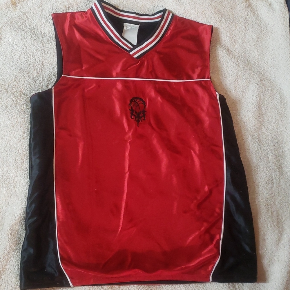 Athletic Works Red and Black Kids Tank Top